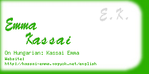 emma kassai business card